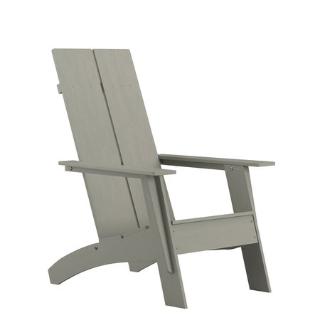 Flash Furniture Gray Modern Dual Slat Back Adirondack Chair JJ-C14509-GY-GG